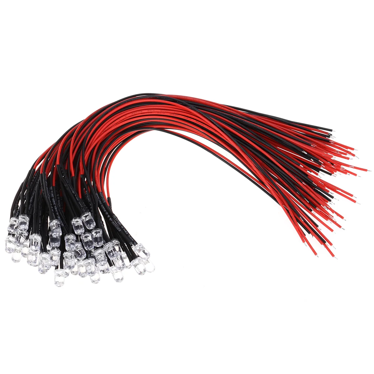 

50 Pcs Car Kit Pre Wired LED Bulb 12v Prewired Remote Control Lights for Rc Cars