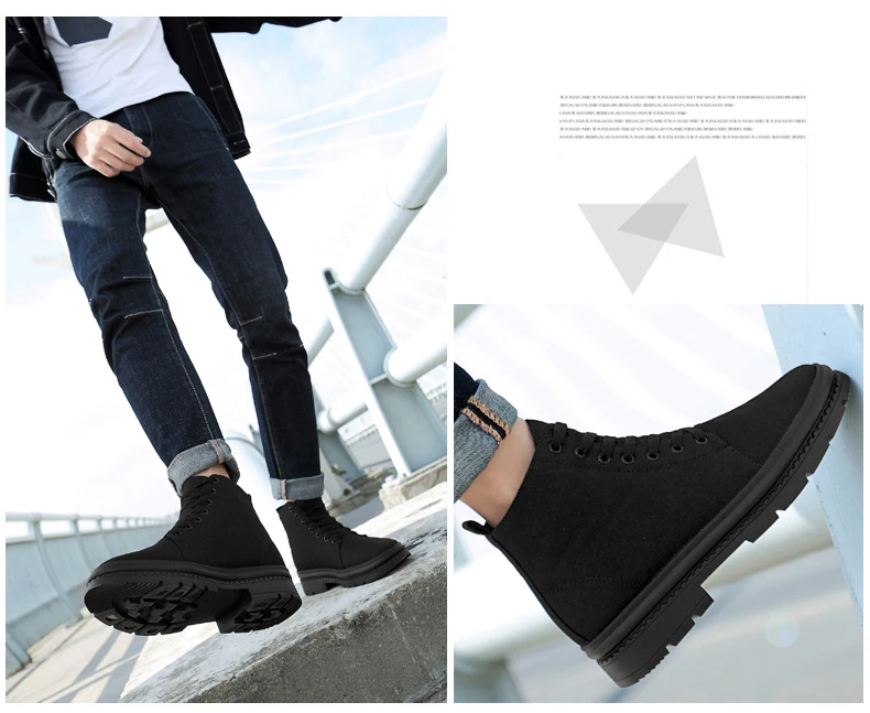 Winter Männer Stiefel Aufzug Schuhe Versteckte Heels Warme Leinwand Erhöhung Schuhe Für Mann Erhöhen Einlegesohle 8CM 6CM casual Lift Sport – Detail 16