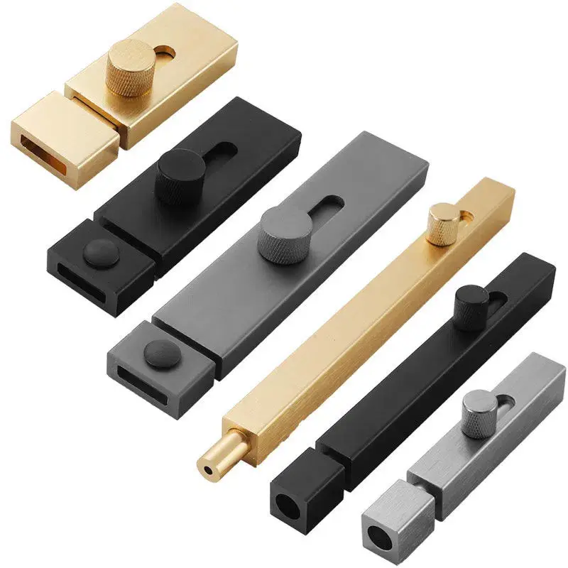 Universal pin stainless steel aluminum alloy door latch wood bedroom door buckle bolt toilet anti-theft locks door latch
