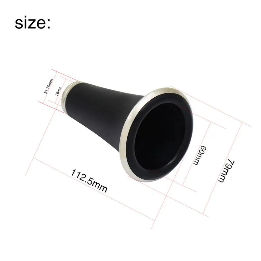 ABS Plastic Universal Bell for Clarinet Spare Parts, Adjustable, Clarinet Bell,