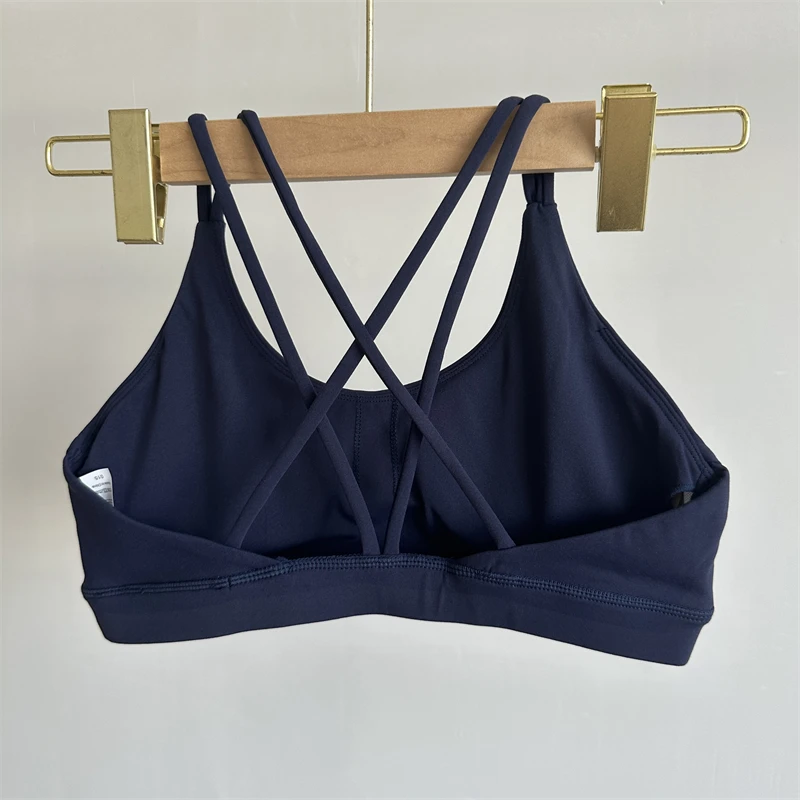 Solid Color Top Women Sports Bra Running Exercise Fitness Vest Yoga Bra Gym Sexy Pilates Cross Beauty Back Cross Shoulder Straps sports bra