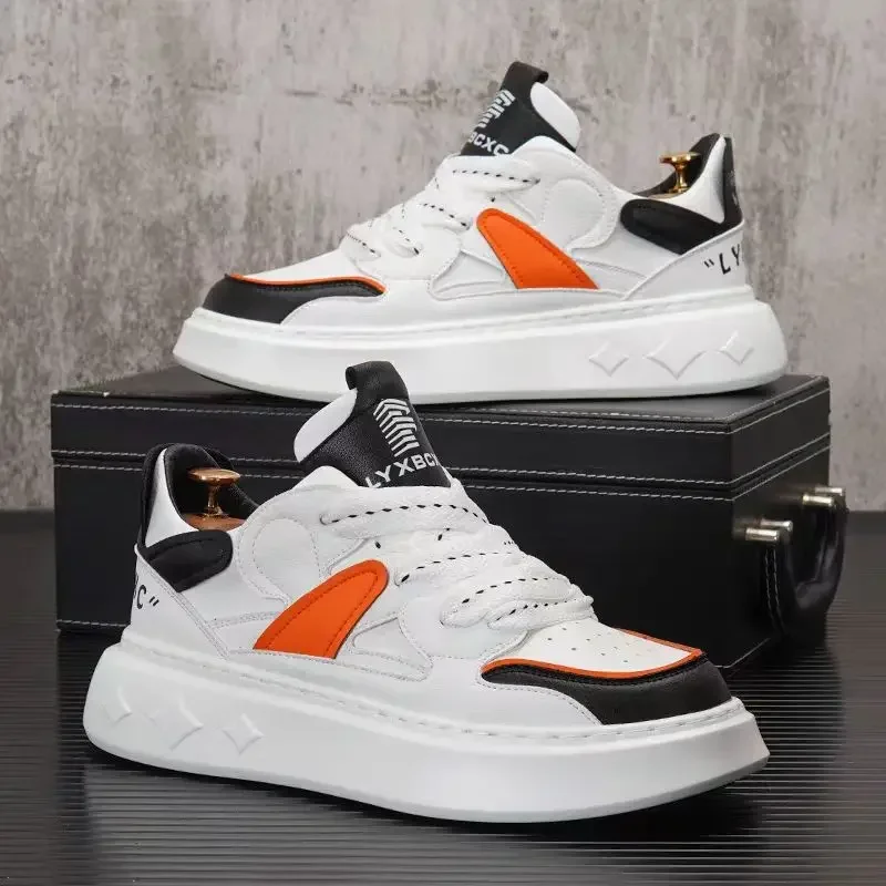 

Men's shoes, new thick-soled heightened bread shoes, men's autumn and winter sports casual small whiteboard shoes