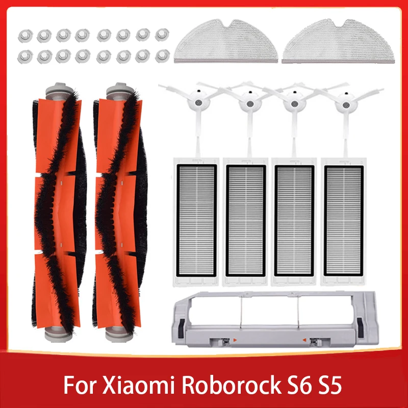 For Xiaomi Roborock S6 S5 Max S60 S65 S5 S50/S55 Mop Cloths Brush Filter Kits 