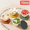 Leak-proof Seasoning Box Portable 304 Stainless Steel with Sealed Lid Condiment Containers Silicone Cover Sauce Cup 5