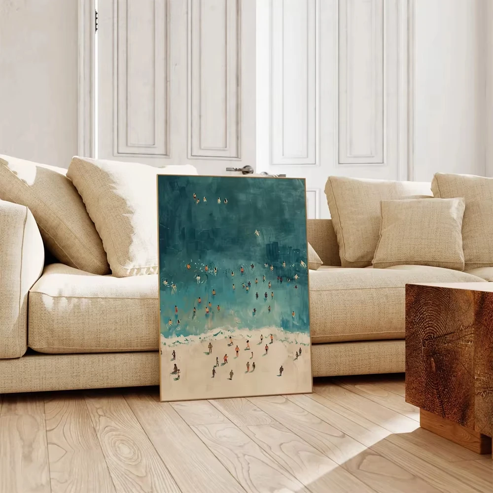 Minimalist Abstract Seashore Canvas Art 5