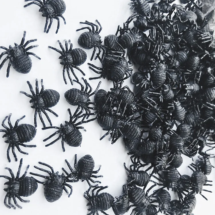 

10/20PCS New Realistic Black Spider Halloween Props Insect Simulation Spider Animal Prank Toys Funny Tricks Joke Toys