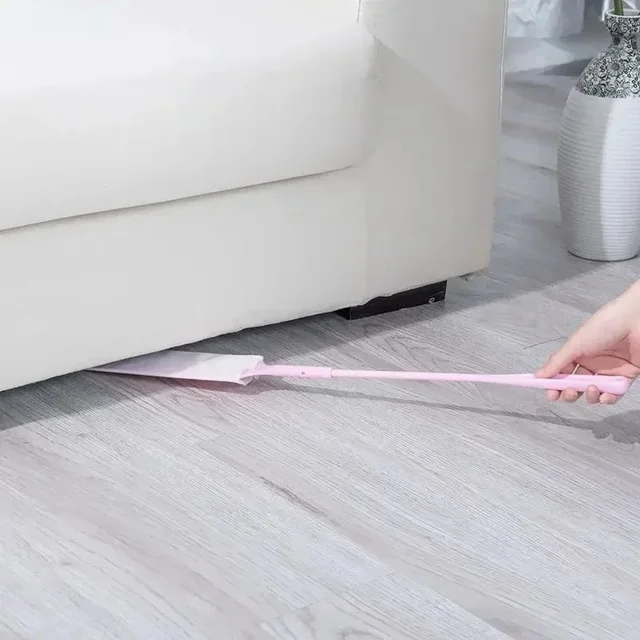 Brosse de nettoyage de la poussière domestique pratique, avec 10 chiffons de nettoyage Non tissés, brosse anti-poussière à Long manche pour outil de nettoyage de la maison 3
