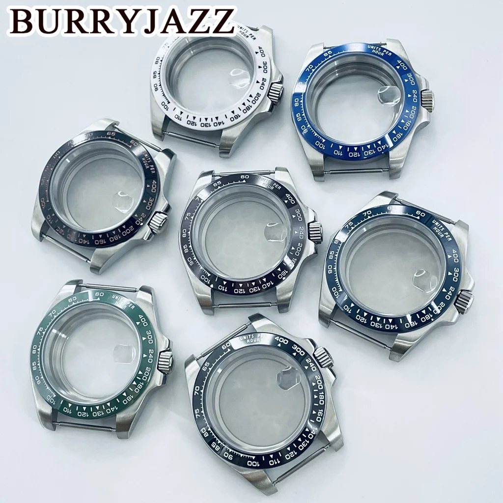 

BURRYJAZZ 40mm NH35 NH36 NH34 NH38 NH70 NH72 ETA2824 PT5000 Watch Case Sapphire Crystal Ceramic Bezel Stainless Steel Waterproof