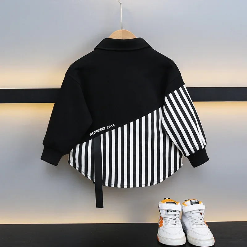 Boys Stripe Shirt Casual Spring Autumn Clothes Fashionable Children Top Baby Boy Spring Summer Autumn Winter Outfits