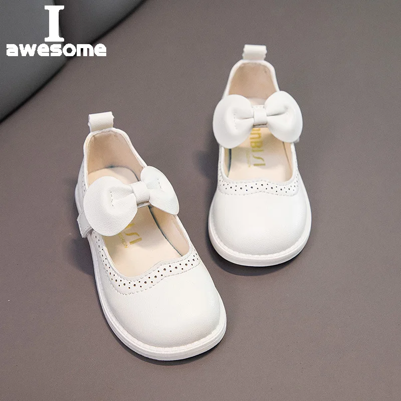 2022 New Fashion Girls Designer Spring Autumn Children Baby Kids Bowknot Classic Princess Leather School Shoes For Kids Girls