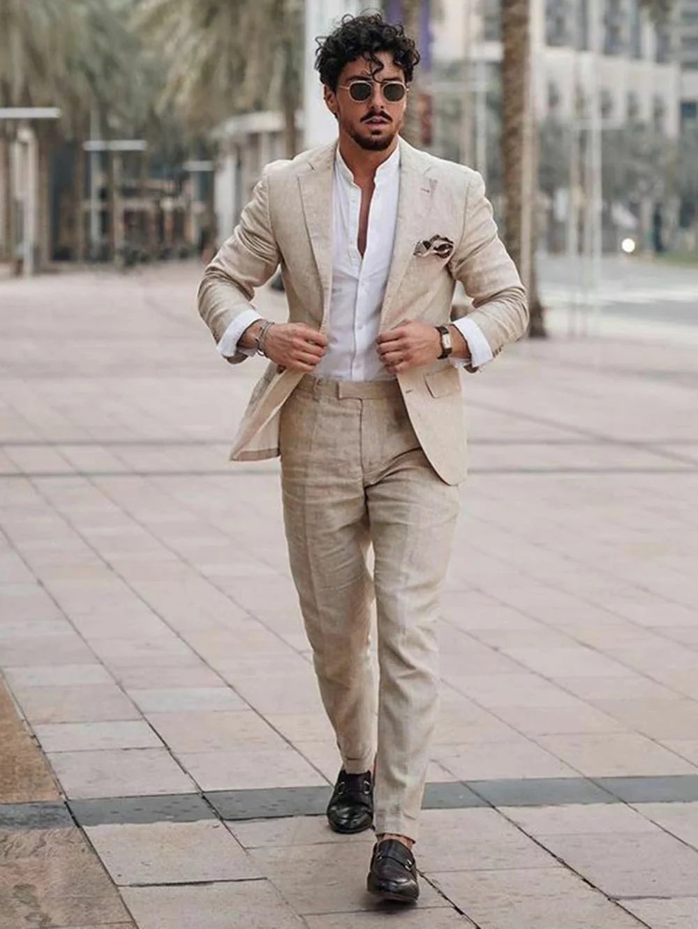 Pantalones Chinos Pantalones Para Blazer Chaqueta Beige Pantalon Y