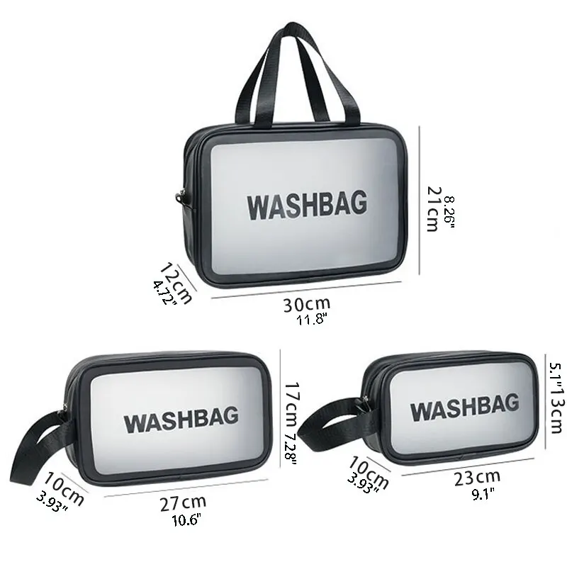 Portable Travel Wash Bag Female Transparent Waterproof Makeup Storage Pouch Large Capacity Cosmetic Organizer Beauty Women Case 2