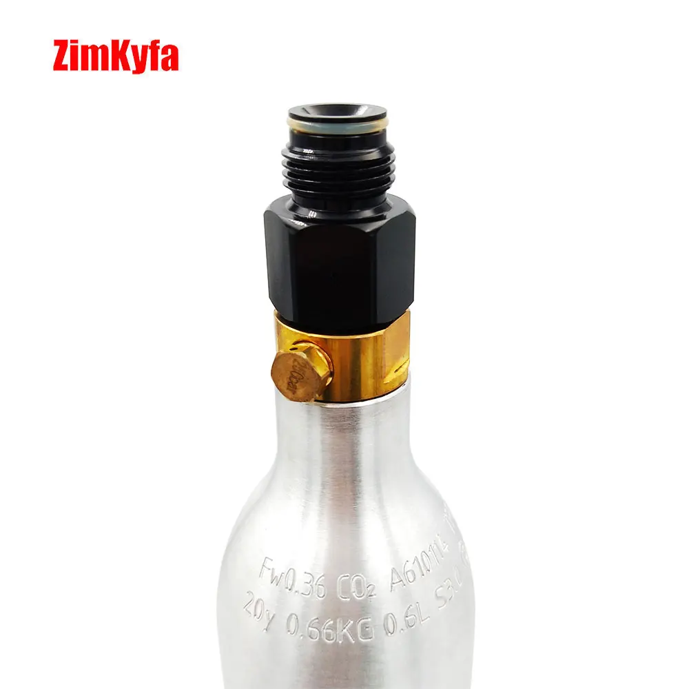 2-in-1 Mini CO2 Gasregelaar Met Adapter 3/8in Naar TR21.4 Voor SodaStream
