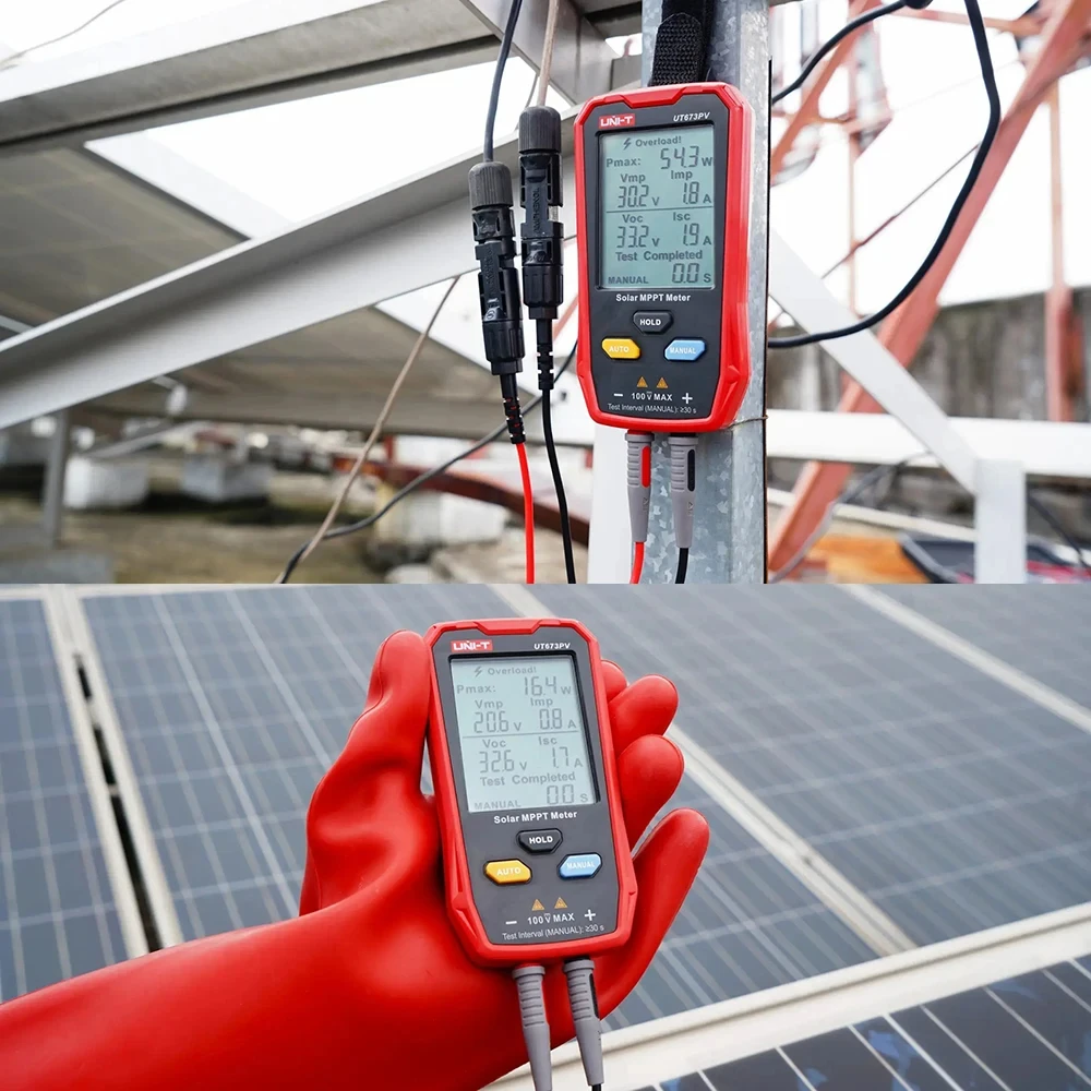 UNI-T UT673PV Solar MPPT Meter 5~800W PV Module Maximum Power Tester Open Circuit Voltage Short Circuit Current Lmp Vmp Test 4