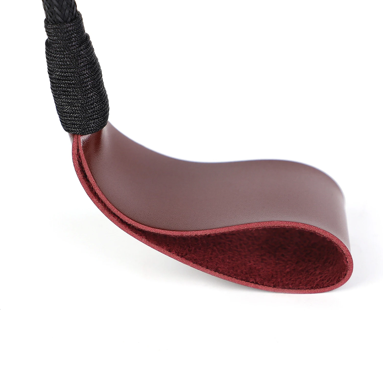 Riding Crop PU Leather Whip Premium Quality Wine Red Leather Crops Equestrianism Horse Whips 3
