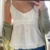 Y2K Fairycore Grunge Plaid Camisole 90s 00s Aesthetic Retro Ruffles Milkmaid Top Summer V Neck Sleeveless Kawaii Crop Top Women