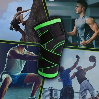 Ginocchiera a compressione traspirante da 1 pezzo per lo sport e il supporto articolare - Protezione per ginocchiera ad alta elasticità per fitness, sollevamento pesi