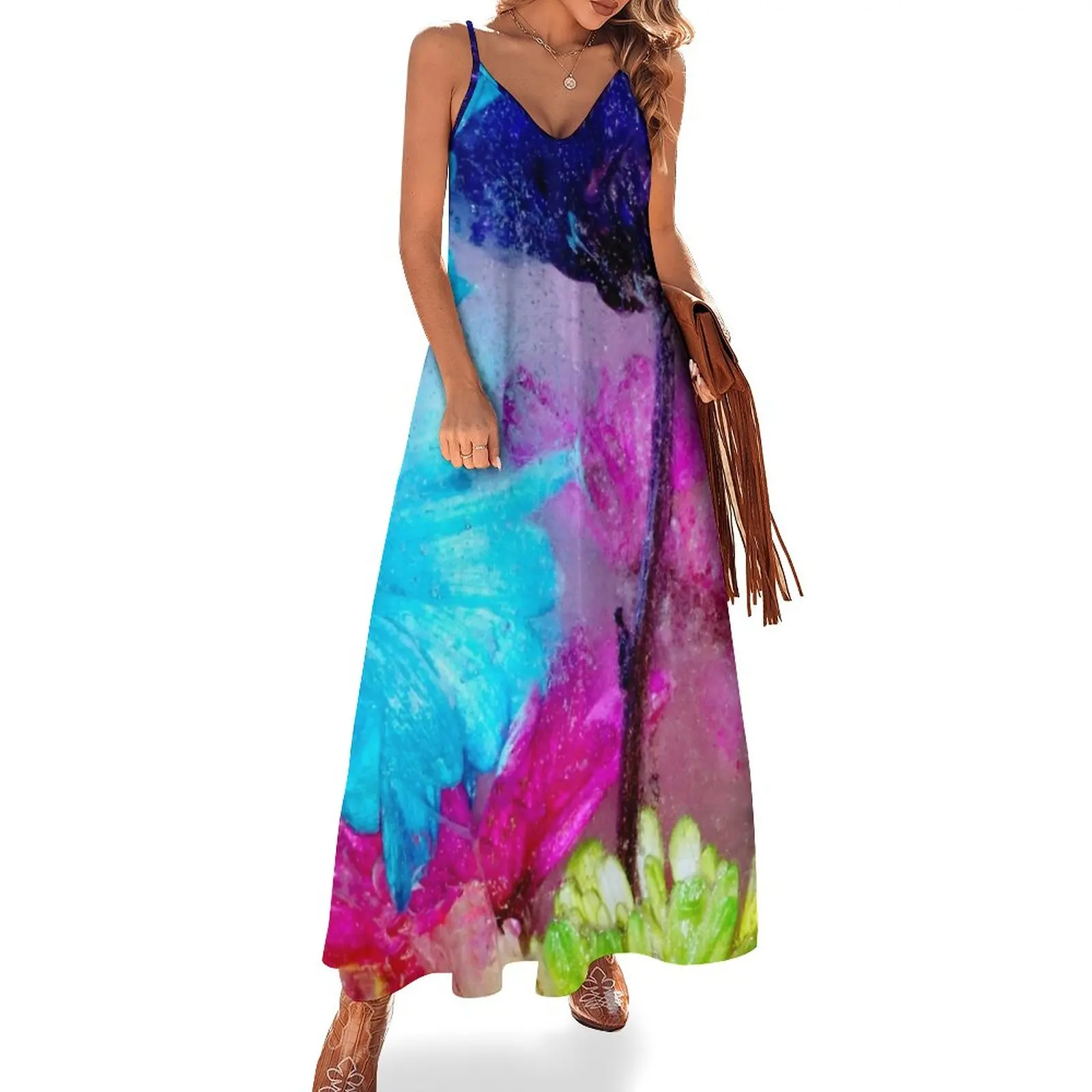 

Rainbow of Daisies Sleeveless Dress Womens dresses dress women summer summer clothes for women