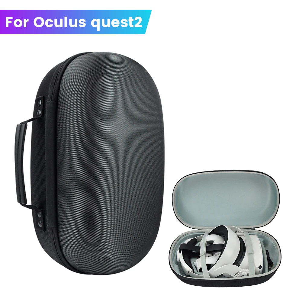 Hard EVA Storage Bag For Oculus Quest 2 BOBOVR M2 Headset Portable Box Carrying Case For Quest 2 VR Halo Strap AccessoriesQuest 2 VR Charging Cable