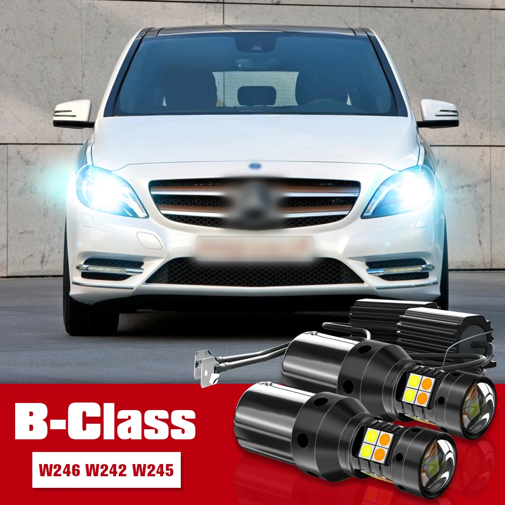 

2x Dual Mode Turn Signal+Daytime Running Light Accessories LED DRL For Mercedes Benz B-Class W246 W242 W245 2005-2018 2011 2012