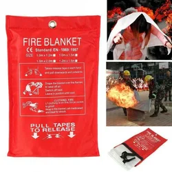 1.8M Fire Blanket Fireproof Emergency Retardants Survival Flame Retardant Mat Fiberglass Fiberglass Safety Equipment for Home