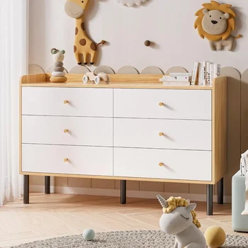 6-Drawer Natural Wood Dresser 1