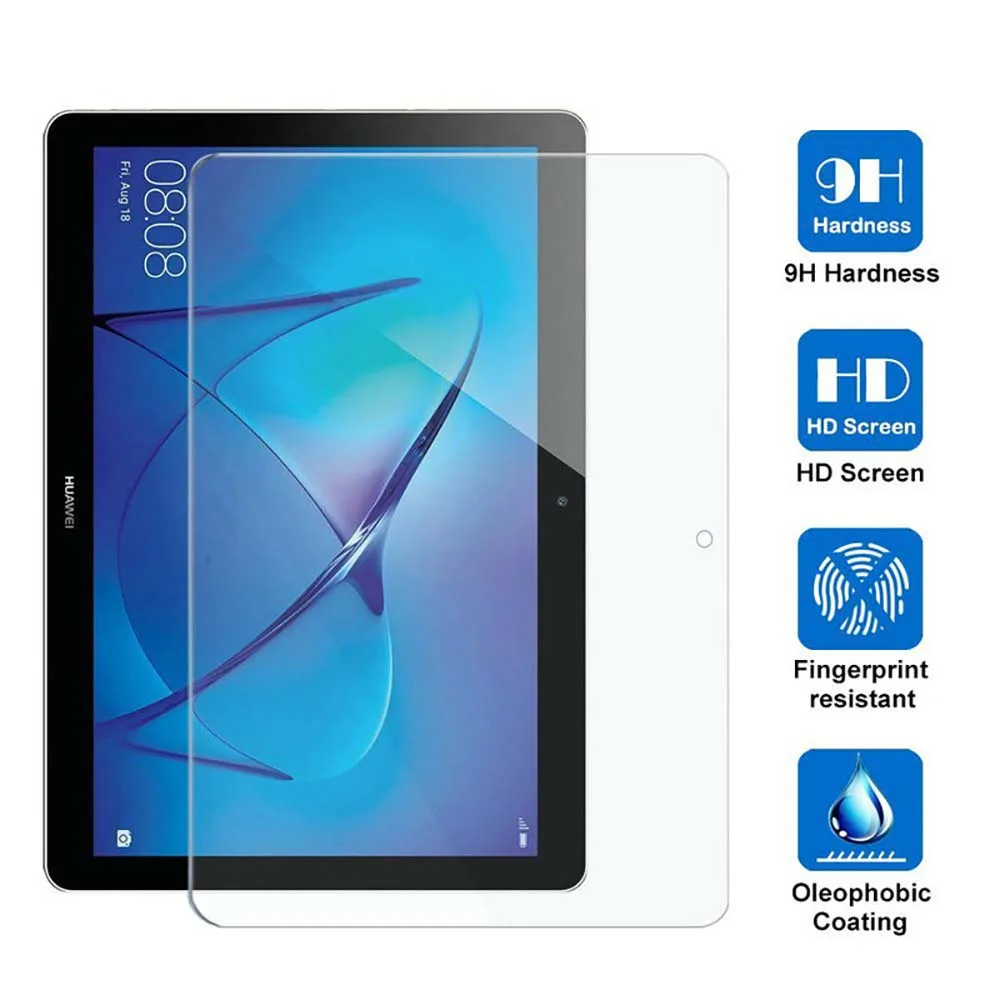 Protection d'écran en verre pour tablette, 2 pièces, pour Huawei MediaPad 10.4 Pro 10.8 T3 T5 T8 T10 T10S M5 M6