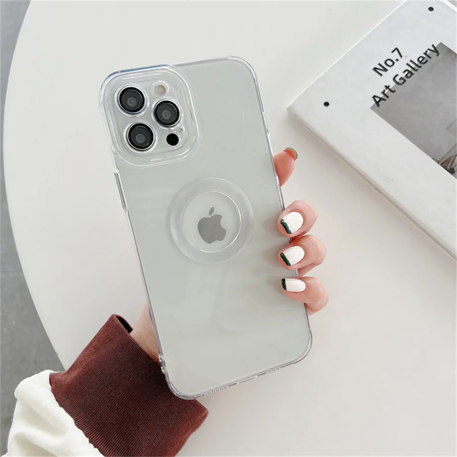 Luxury Clear Plating Case For iPhone 13 Pro Max Silicone Cover iPhone 11 12 Pro XR X SE 3 Camera Lens Protectors Cases With Logo iphone 7 cardholder cases