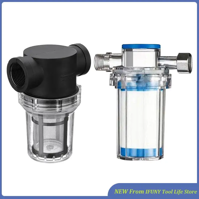 2 Set Water Filter Front Tap Water Purifier Mesh Strainer Water Pump Filter Irrigation High Flow Pipeline Filter, 142X113x55mm &