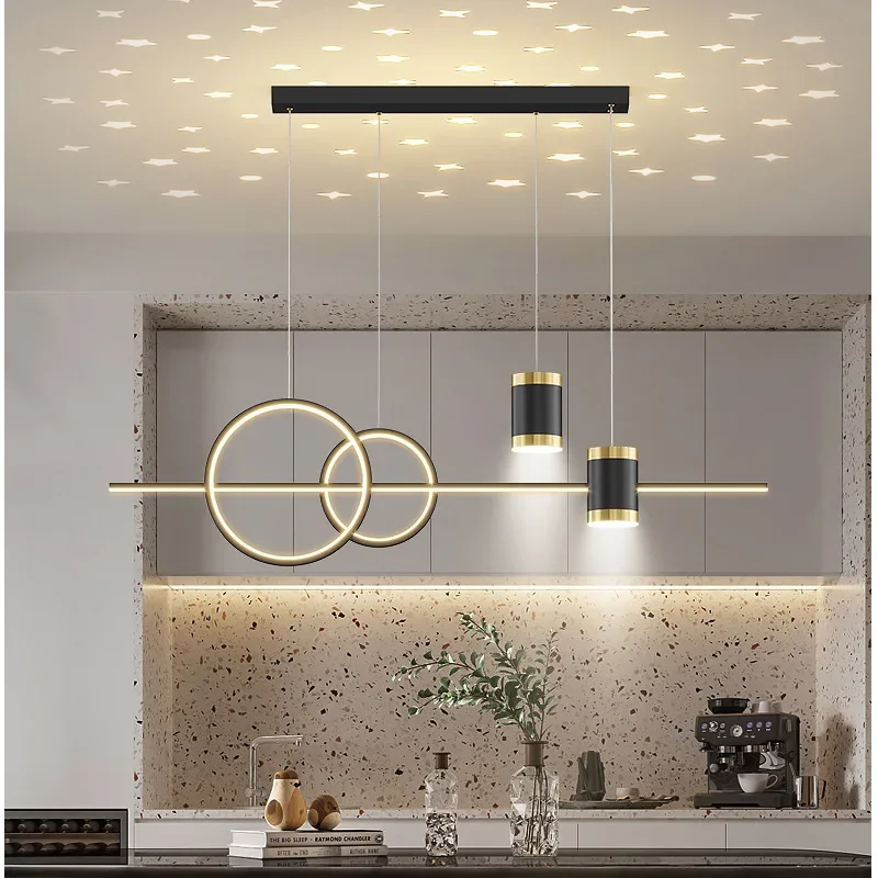 

2024 Starry Sky Restaurant Light Modern and Minimalist Style Light Luxury Dining Table Dining Hall Decoration Pendant Light