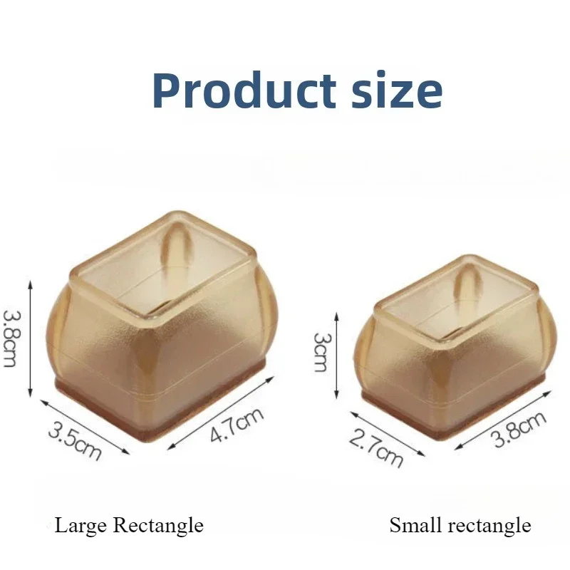 4pcs/set Table Chair Leg Covers Thickened High-elastic Mute Furniture Protective Covers Wear-resistant Noise Reduction Protector