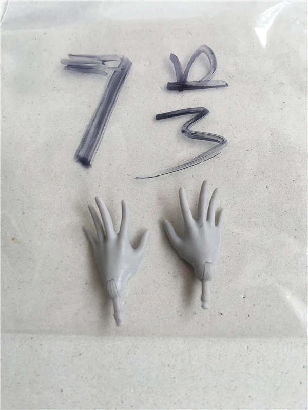 1/6 Doll Replacements Hands Elbows Feet Black Brown White Beige White Pink Skin Doll Parts Original Doll Accessories