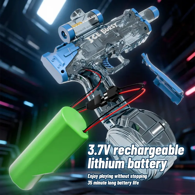 어린이용 LED 센서 플래시 자동 발사 물총, 여름 야외 게임 슈팅 장난감