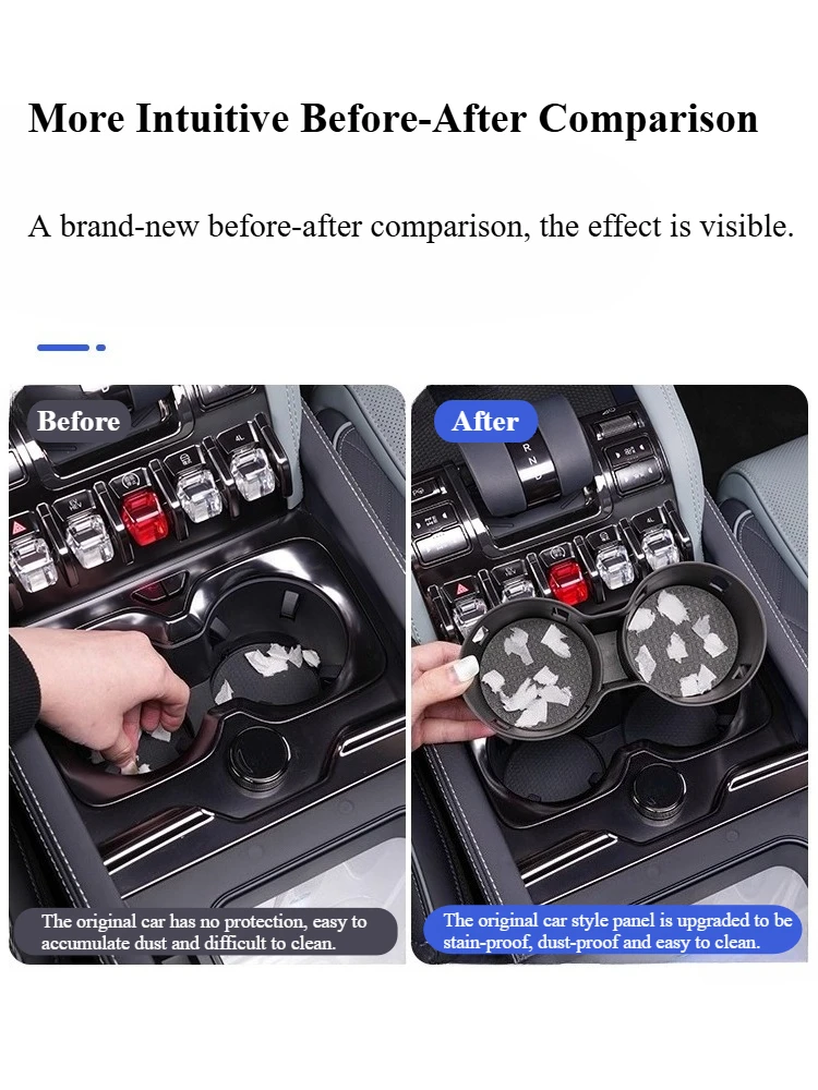 BYD 레오파드 5 TPE 센터 콘솔 컵홀더 수납 슬롯 보호 매트 컵홀더 리미터