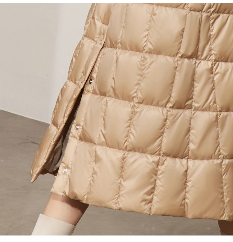AMII Minimalism Down Jacket Women 2022 Winter New Commuter Fashion Belt Design Solid Warm Antistatic Long Clothing Tops 12241180