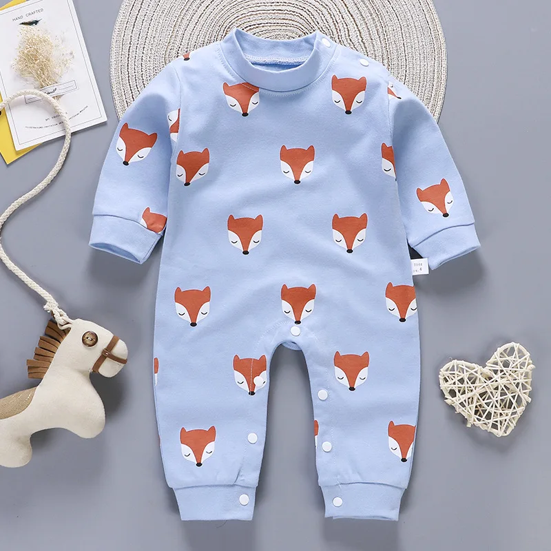 2020 Cute animals Spring Baby romper newborn baby clothes Kids long sleeve underwear cotton boys Clothes Baby girls romper Warm Baby Bodysuits  Baby Rompers