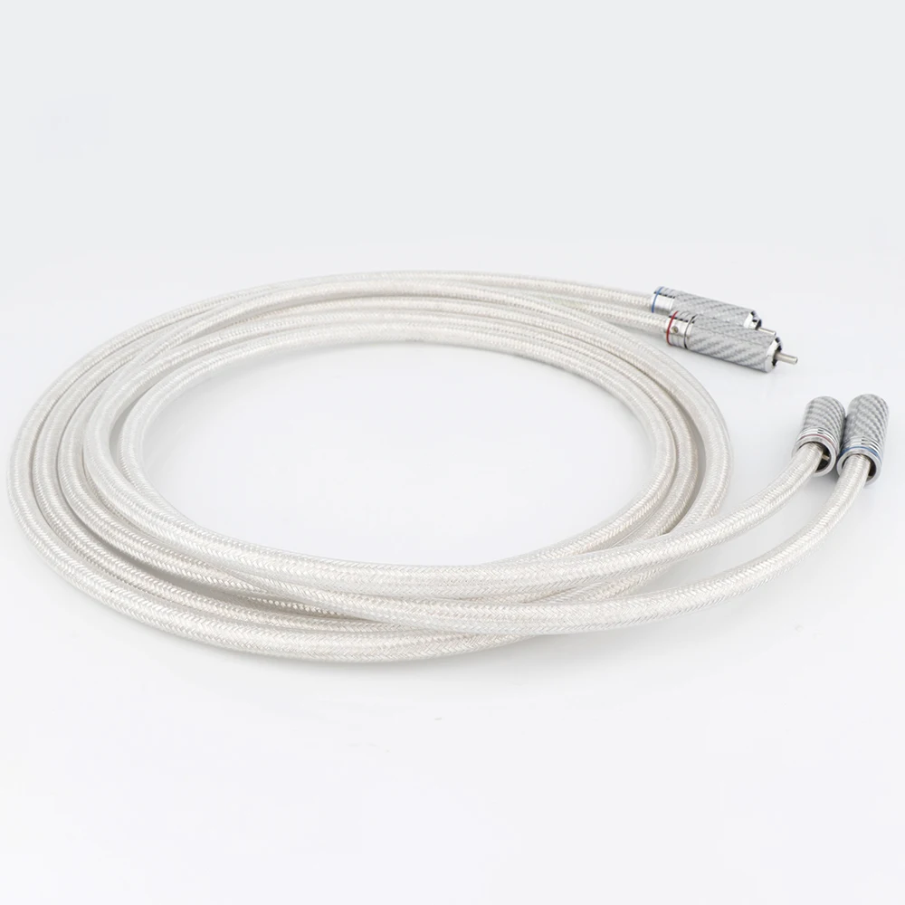 Hi-End Signature 4N OCC Kupfer versilberter Kern mit rhodinierten RCA-Steckern – Detail 1
