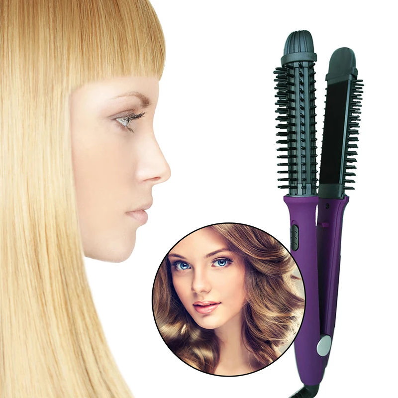 Multifunctional Hair Straightener Flat Iron Hair Curler Brush Electric Hair Crimper Curling Iron Looper Hair Style 5