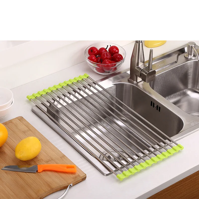 Clearance Foldable Drain Rack Dish Rack Sink Kitchen Shelf Vegetable And Fruit Water Control Rack Kitchen Accessories - Racks & Holders - AliExpress - Products to Organize Your Kitchen