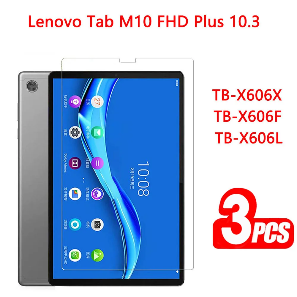 

(3 Packs) Tempered Glass For Lenovo Tab M10 FHD Plus 10.3 2020 TB-X606X TB-X606F TB-X606L Tablet Screen Protector Film