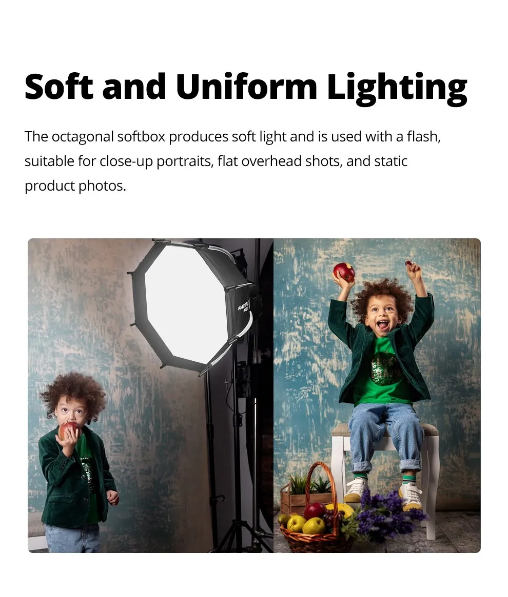 Description Picture 5 of itemAMBITFUL PF30/PF40 30cm /40cm mini Speedlite Portable Octagon Umbrella Softbox + Honeycomb Grid Outdoor Flash SoftBox for V1