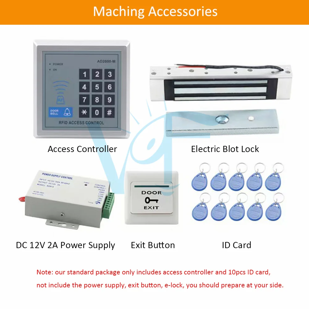 125KHZ ID Tag Keyfobs Intelligent Access Controller Support 1000 Users Keychain Numeric Keyboard ABS Password Unlock Door Opener