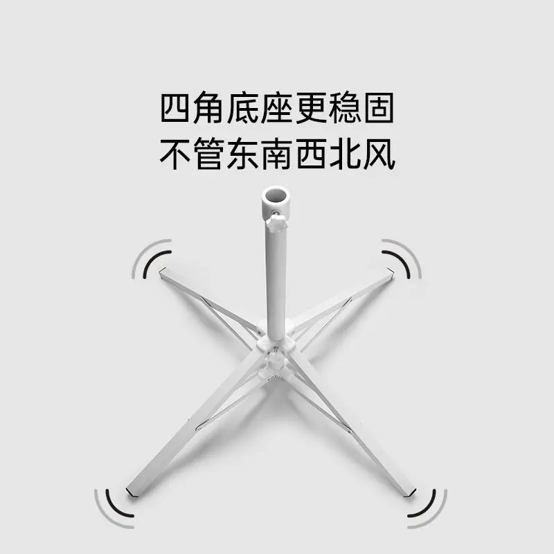 Holder Outdoor Sunshade Stall Big Umbrella Base Four-Leg Fixed Iron Frame Seat Pier Folding Cross Stand Bracket