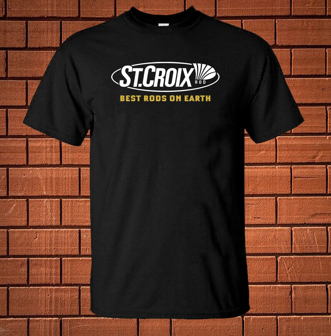 New St. Croix Fishing Rod Logo Men's T-Shirt Size S to 5XL