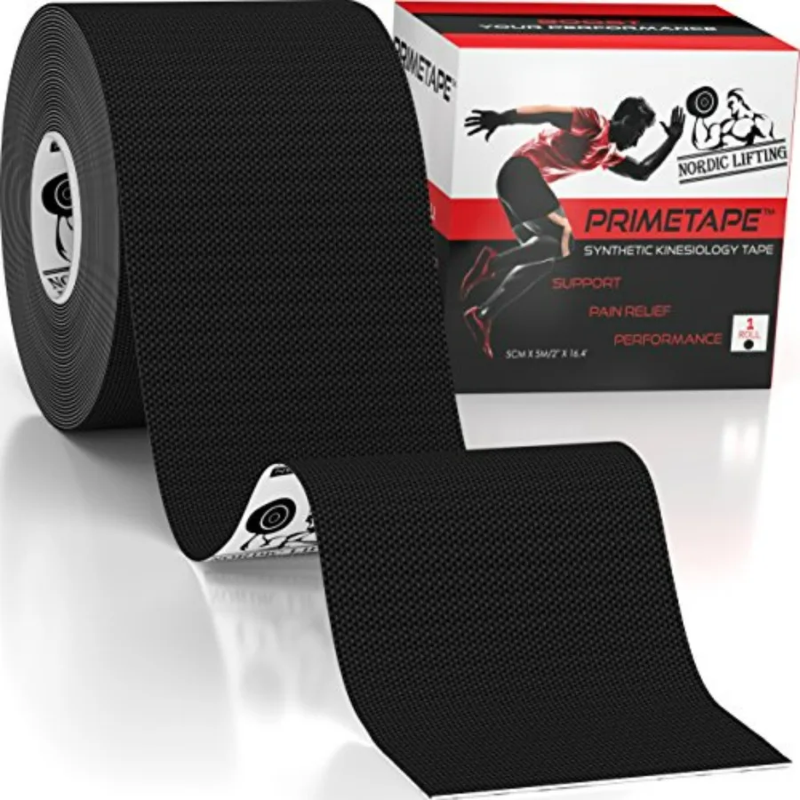 Ankle Wrist Weights 2lb Bundle with Kinesiology Tape 1p - Black