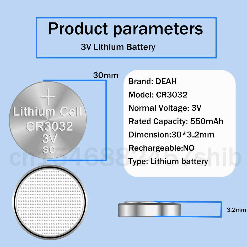 LiCB Lot de 10 piles boutons au lithium CR2032 3 V : : High-Tech