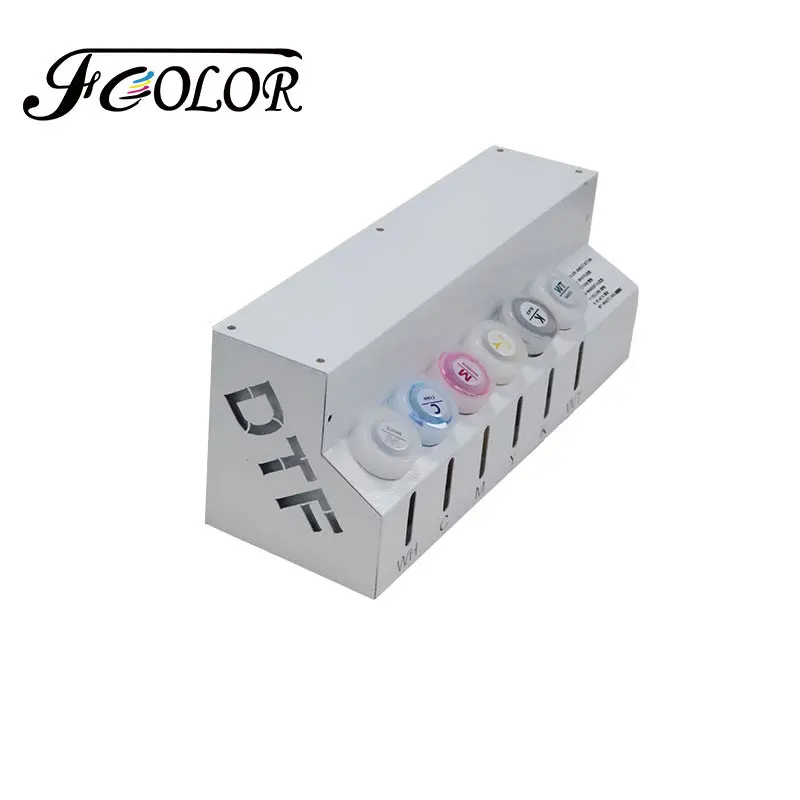 FCOLOR New DTF CISS For Epson ET8550 DTF Printer Continuous Ink Supply System White Ink Shaker Device Conversion Kit