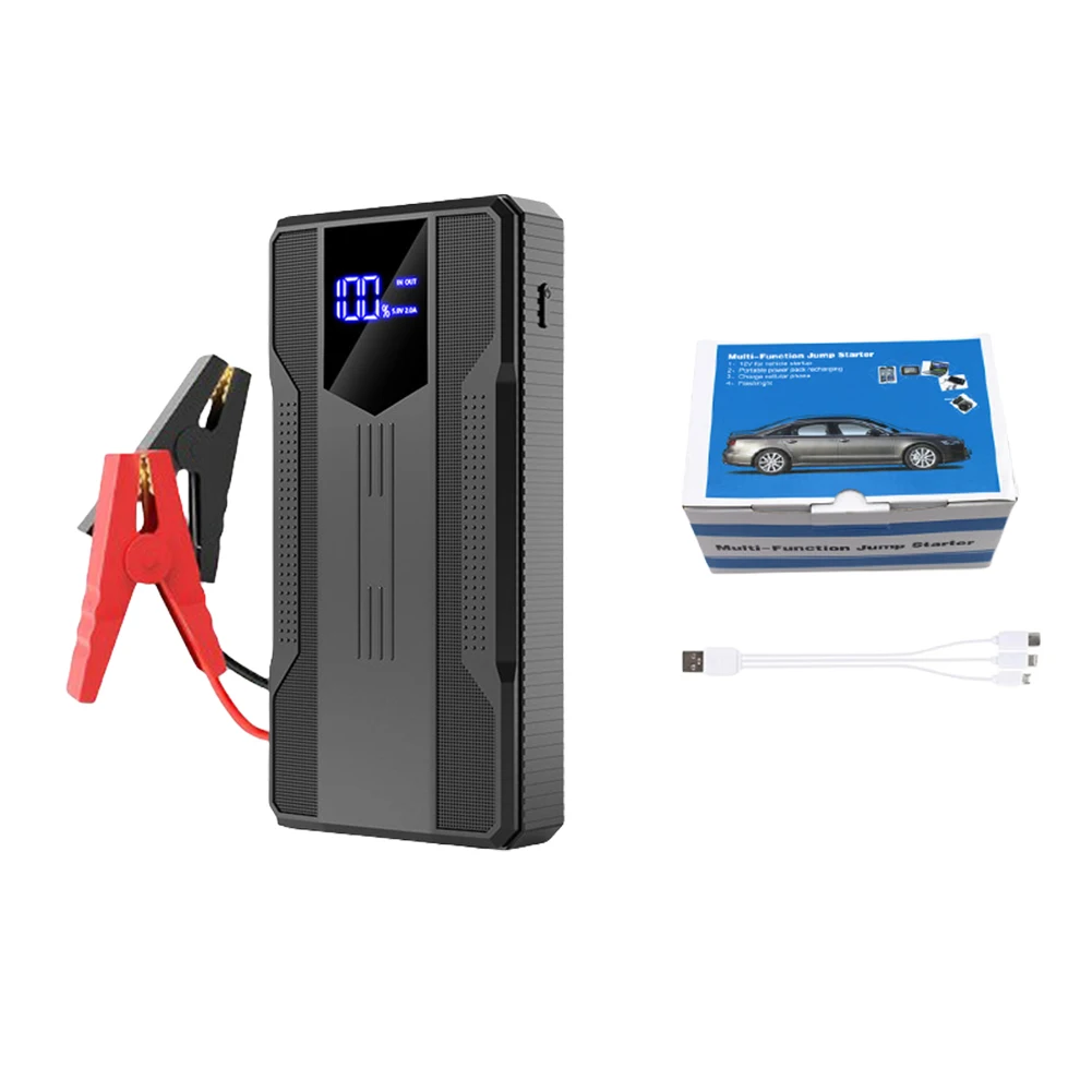 Multifunctional Power Bank 20000mAh Car Booster Charger Digital Display Car Starting Device with Light Emergency Booster 12V