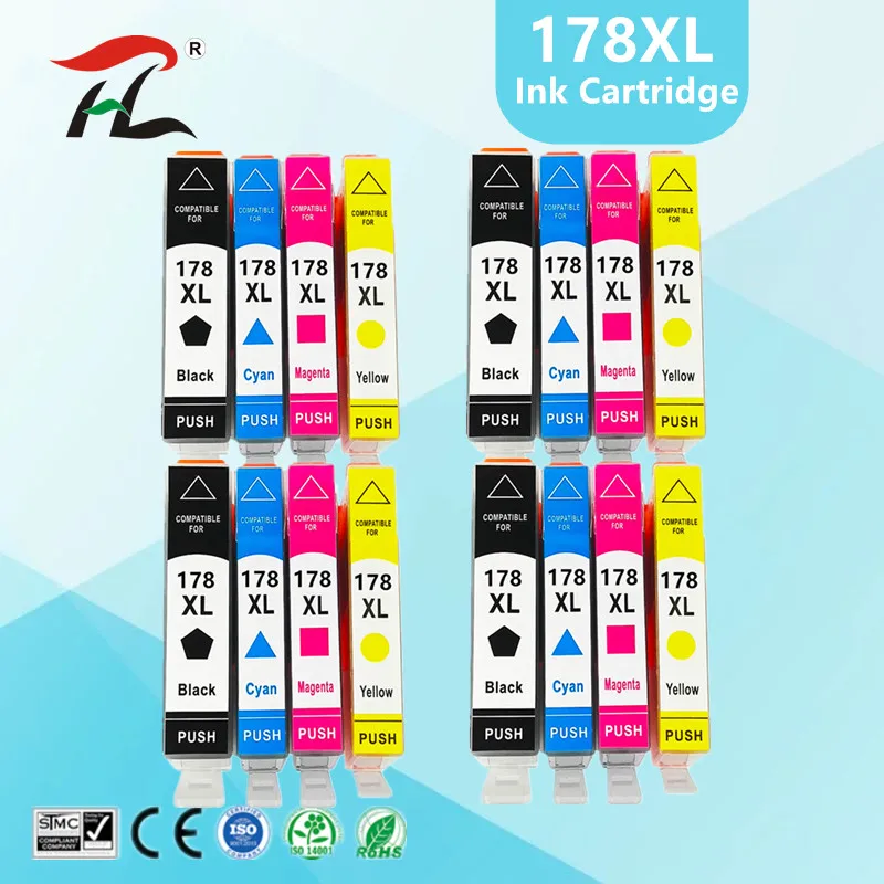 Cartuccia Di Inchiostro Compatibile Per Hp 178 Per Hp178 178Xl Photosmart 5510 5515 6510 7510 B109A B109N B110A Stampante