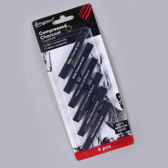 Compressed Charcoal Sticks for Sketching Soft Hard Sketch Kits Tools for  DIY Art Project Students Teachers 6 Pack - AliExpress